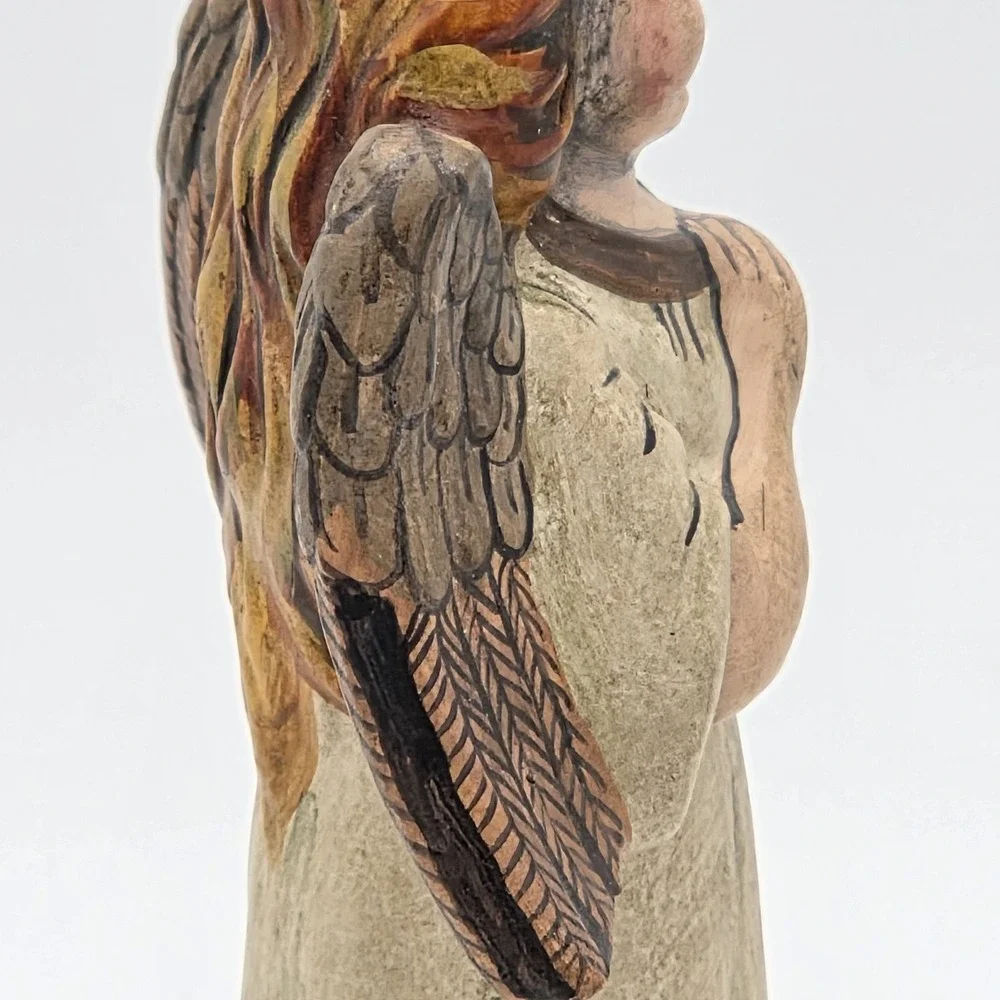 Vaillancourt Folk Art Praying Angel‎ With Wings Figurine 1993 #121
